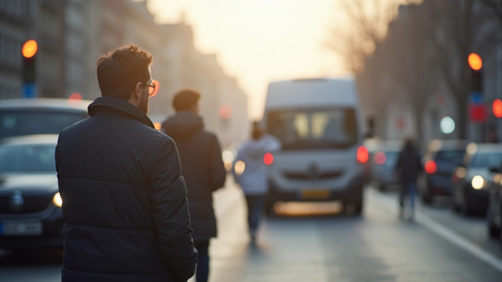 Hannover Pendler in der Rushhour mit verschiedenen Verkehrsmitteln auf der Straße